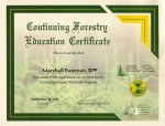 Marshall Bateman, RFP - Continuing Forestry Education - Certificate