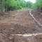 A good ditch on the high side of the road with a bed for the new culvert, moving water across the road to the low side.