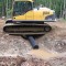 A plastic culvert waiting for fill. If installed properly, well below the road surface, the culvert will outlast a steel culvert.